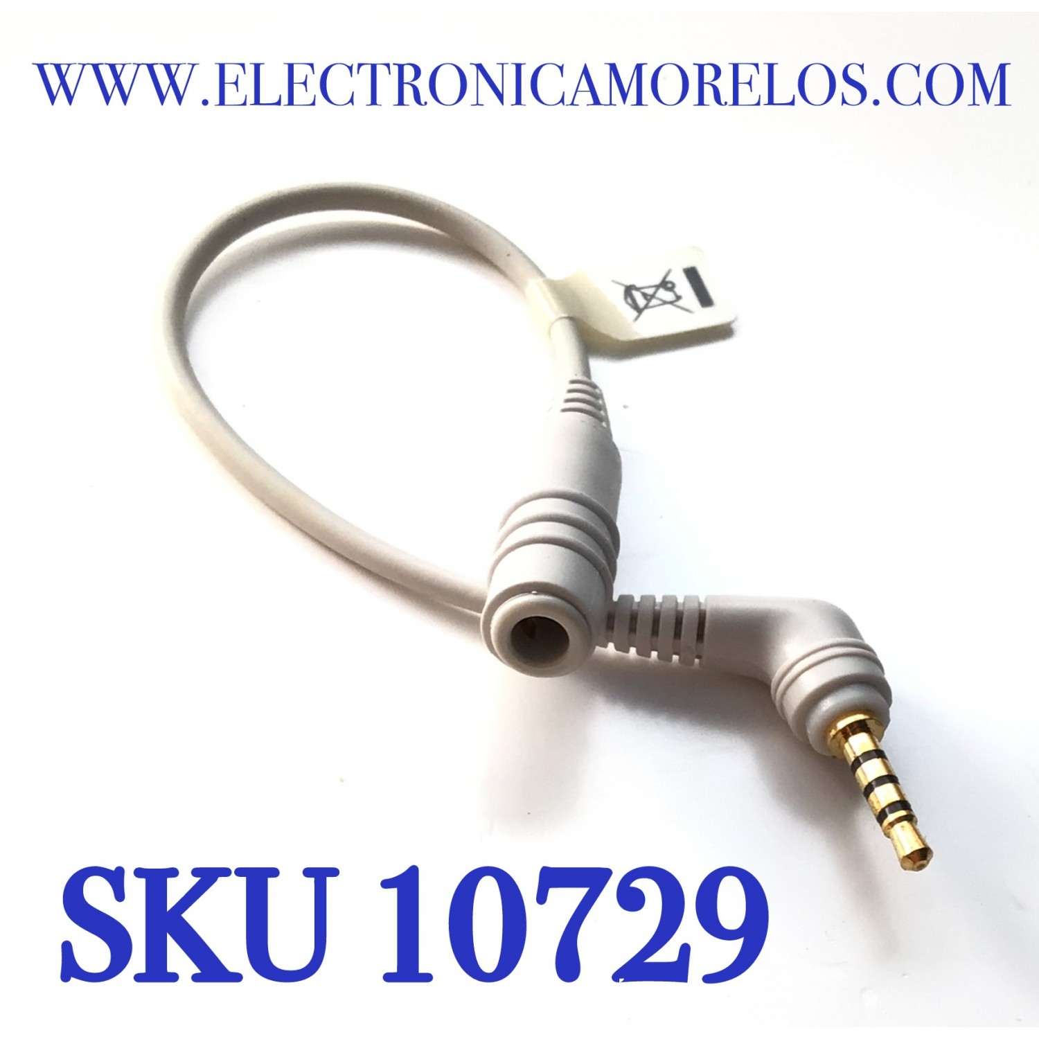 ADAPTADOR DE AUDIO ESTERIO / AUXILIAR / 2.5MM MACHO A 3.5MM HEMBRA MOTOROLA / NUMERO DE PARTE SKN6224A 
